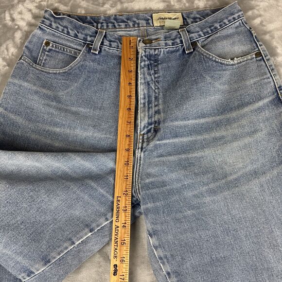 Vtg 90’s Eddie Bauer Mom Jeans Women's 14 High Rise Loose Fit 100% Cotton (1152) - Picture 13 of 14